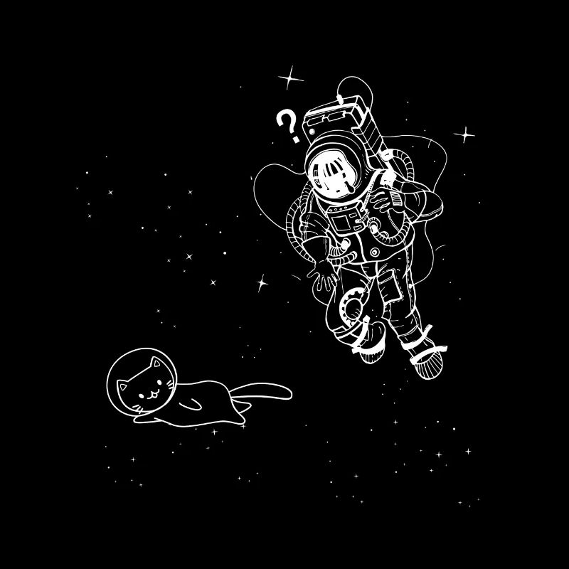 Drôle de chat animal dans l’astronaute de l’espace