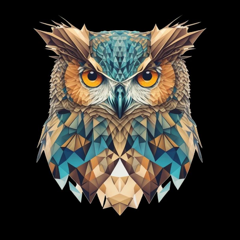 Geometric owl head