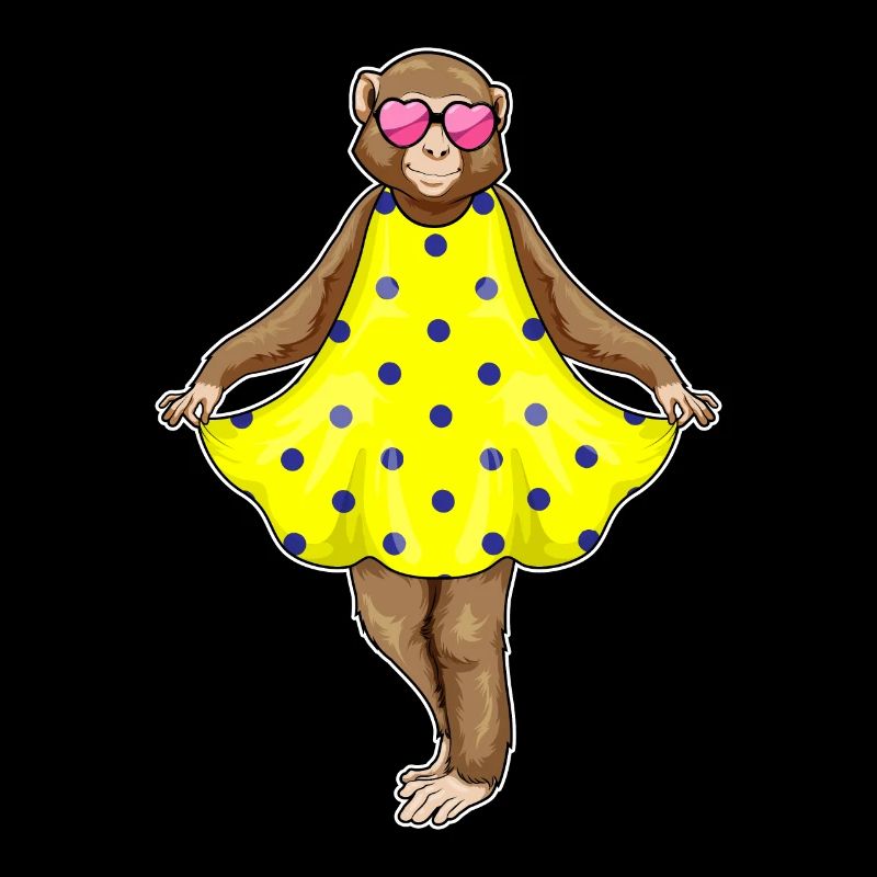 Affe Polka Dots Kleid