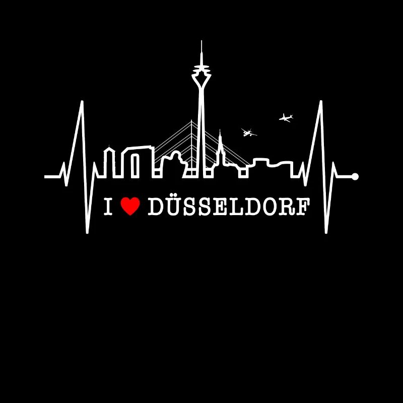 Düsseldorf Skyline Herzschlag Liebe Düsseldorfer
