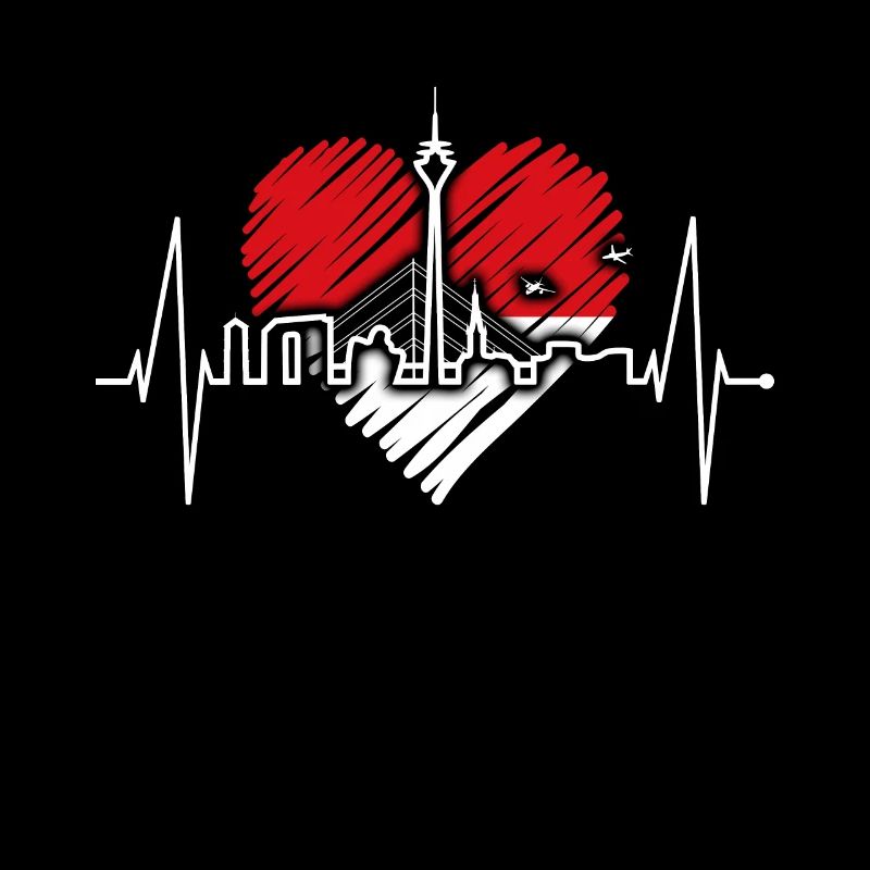 Dusseldorf Skyline Heartbeat Dear Dusseldorf