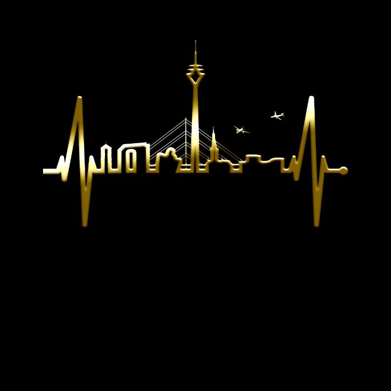 Dusseldorf Skyline Heartbeat Dear Dusseldorf