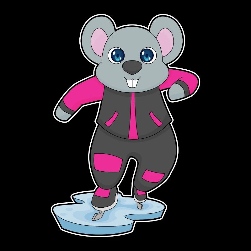 Souris patins à glace