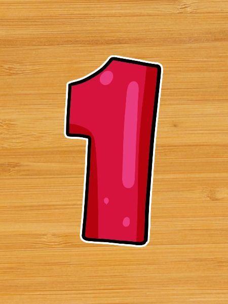 Number 1 Red Dark