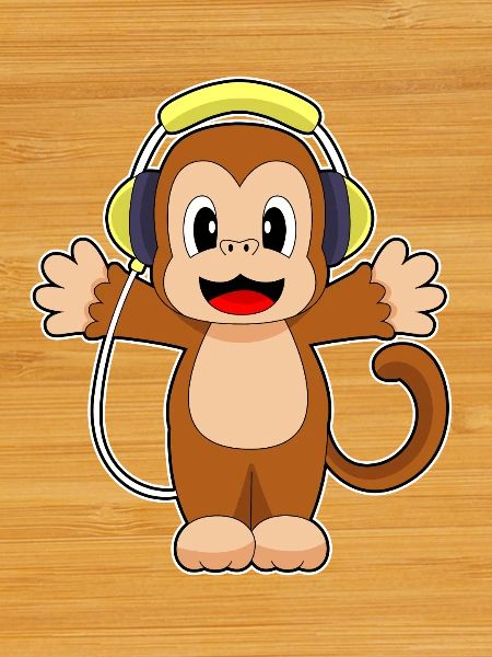 Musique casque de singe