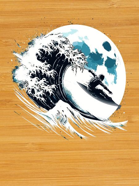 Astronaut Surfer Moon Surfer