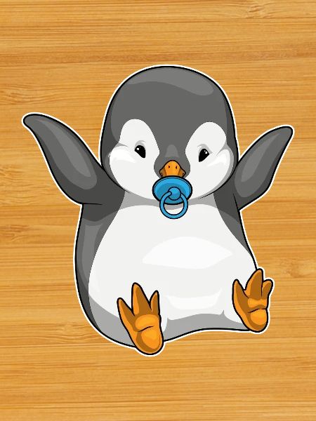Tétine bébé pingouin