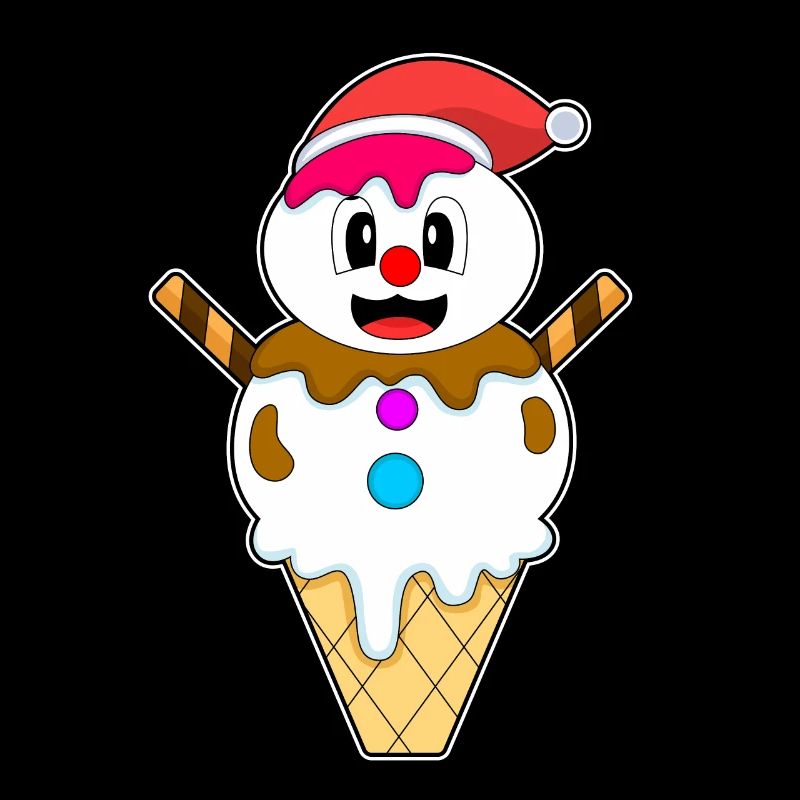 Glace gaufre de Noël Snowman