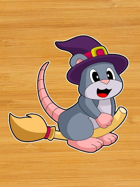 Mouse Witch Broom
