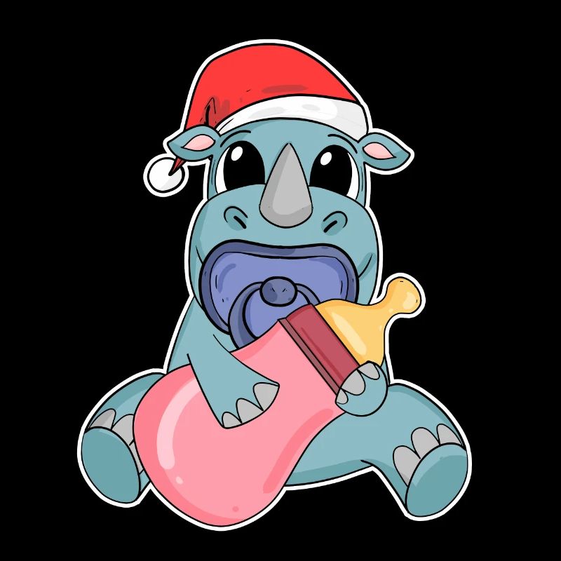 Rhinocéros Bébé Noël