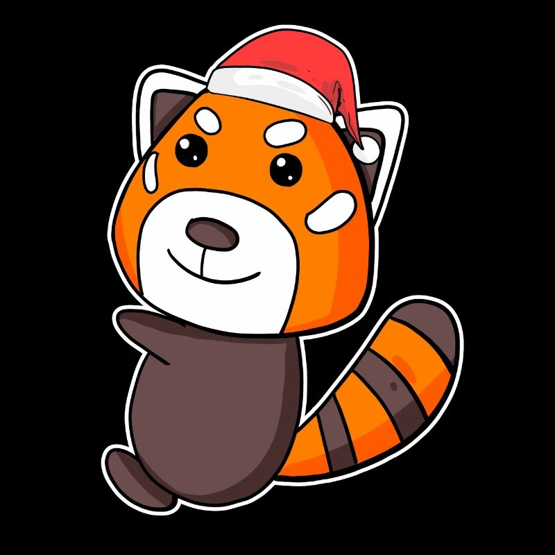 Westlicher Kleiner Panda Weihnachten