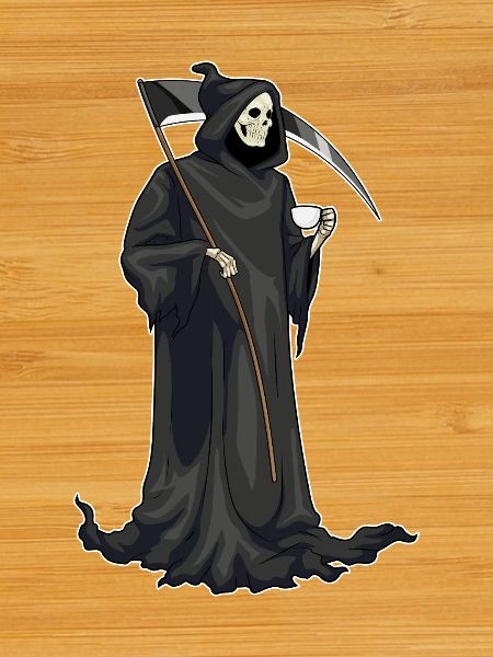 Grim Reaper Halloween Coffee