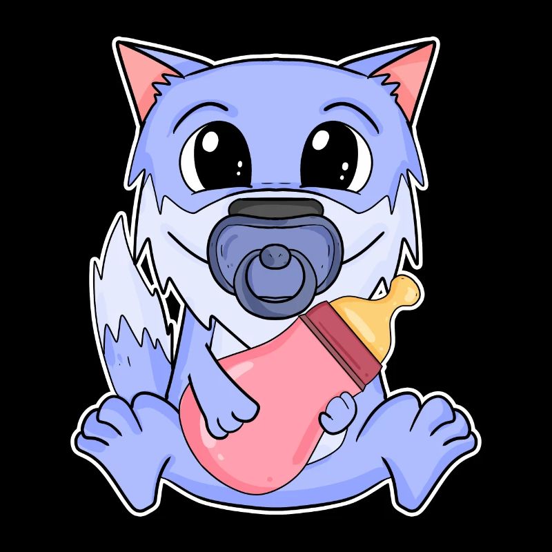 Motif de bébé loup