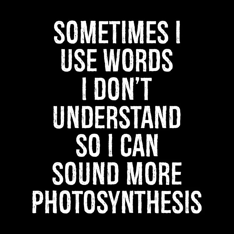 Sometimes I use words I don't understand