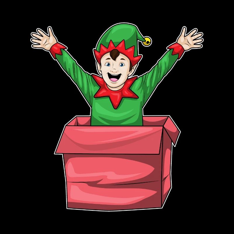 Elf Weihnachten Karton