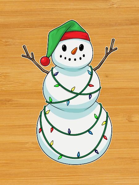Snowman Christmas Fairy Lights