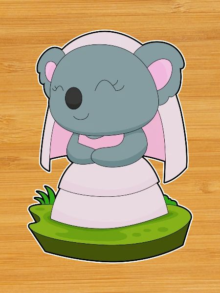 Koala Bridal Veil Wedding