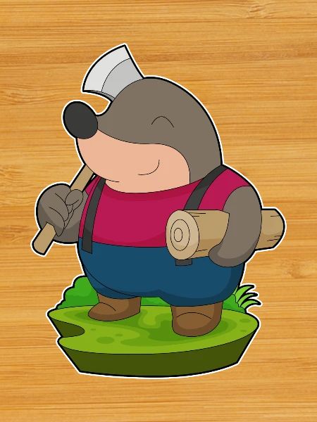 Mole Lumberjack Axe Forest