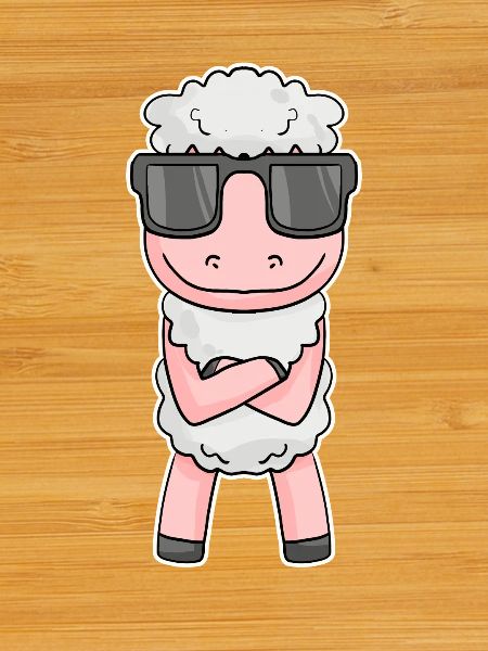 Sheep with glasses