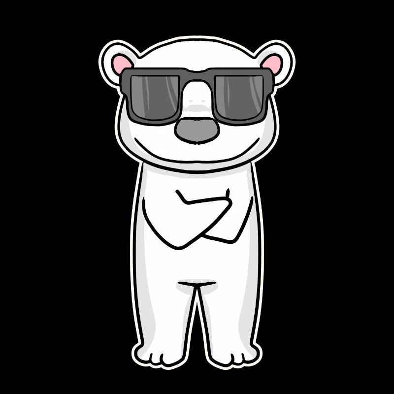 Polar bear with glasses