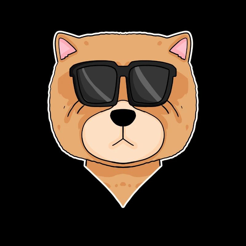 Chow Chow Chien avec Lunettes - Cool Dog