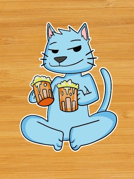 Chat à la bière
