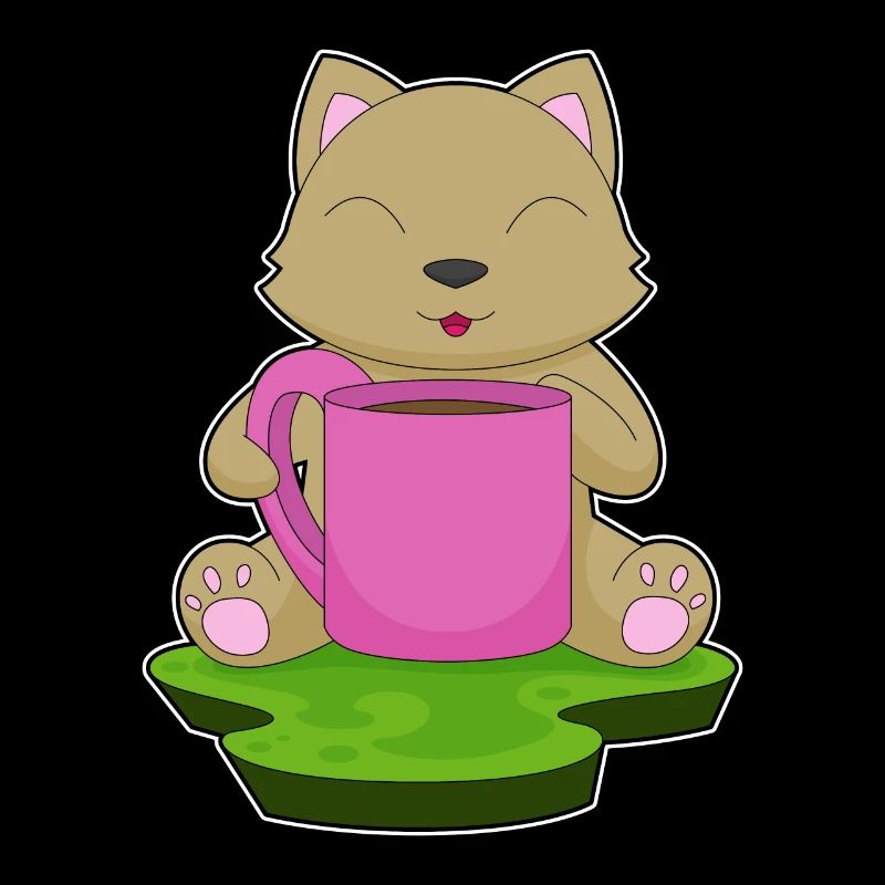 Katze Kaffee Becher