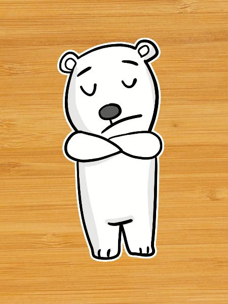 Polar bear is annoyed