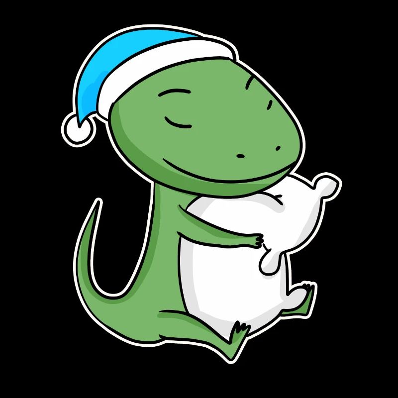 Lézard avec oreiller et bonnet somnolent