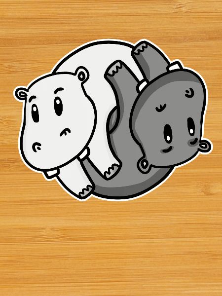 Yin Yang Hippopotame