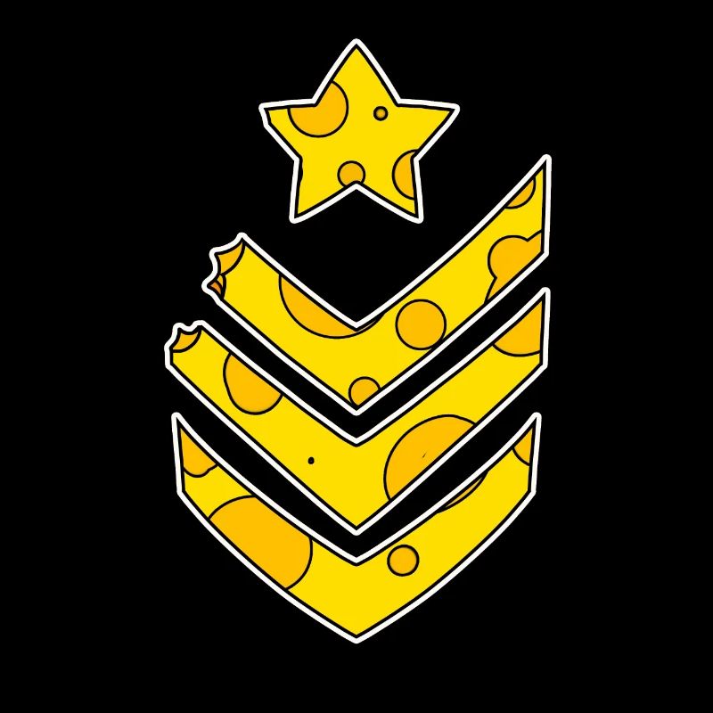 Symbole de fromage drôle de soldat de l’armée