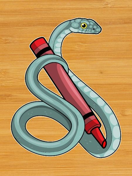 Snake Student Crayon School