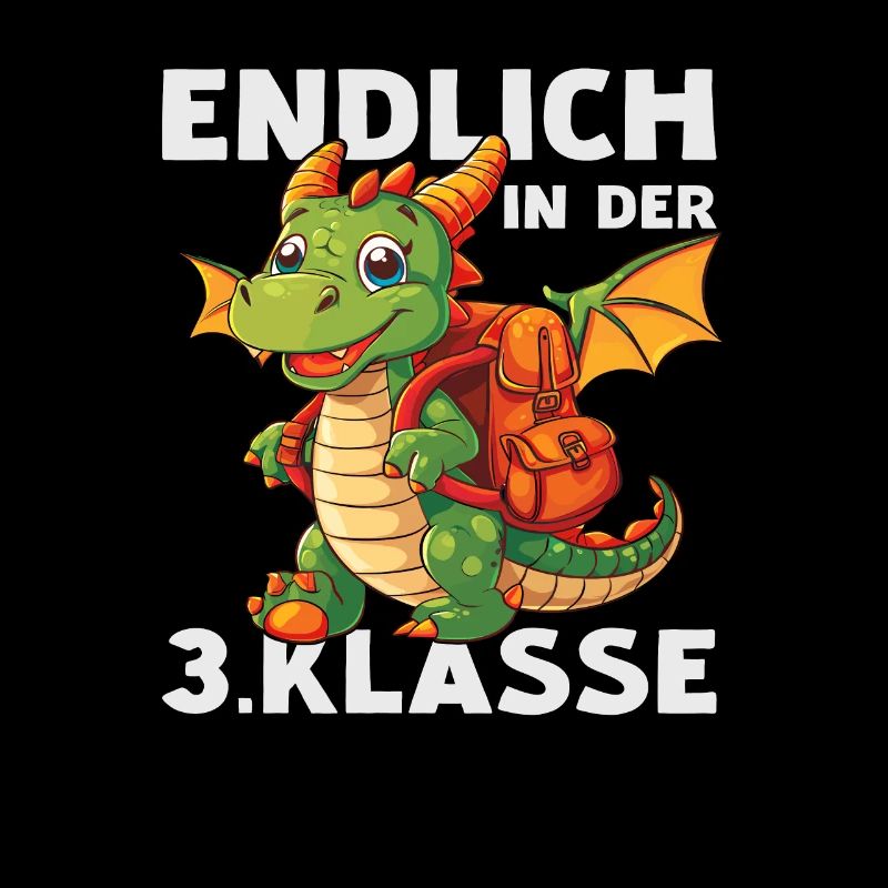 Drache 3 Klasse Jungen Mädchen Schule Drachen