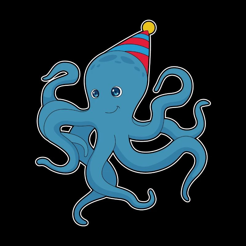 Krake Geburtstag Partyhut