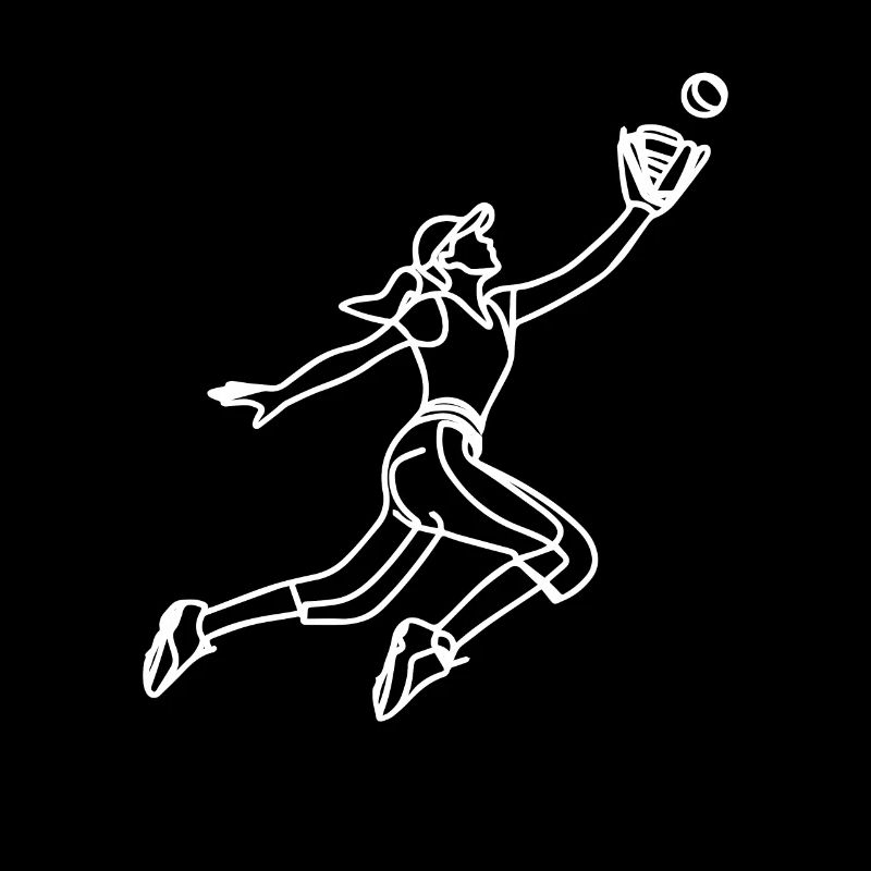 Dessin de joueuse de baseball