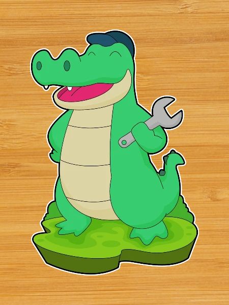 Crocodile Mechanic Wrench Workshop