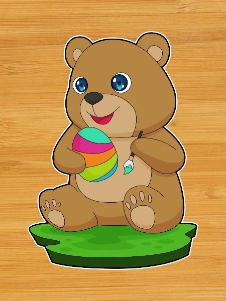 Bear Easter Paint