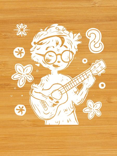 Ukulele Child Drawing