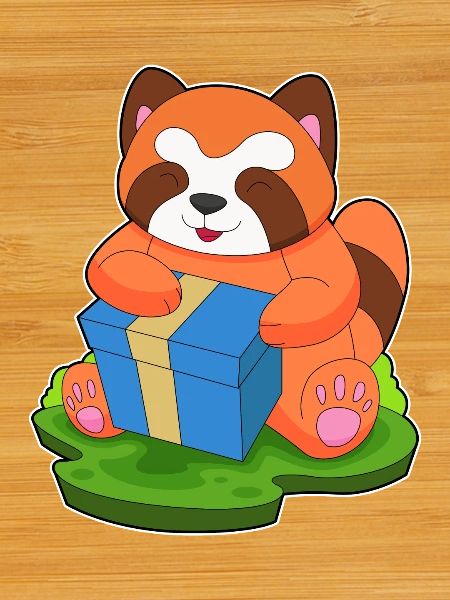 Red Panda Christmas Package