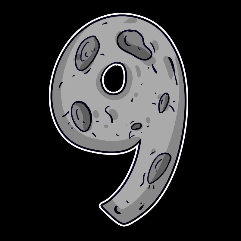 Neuf - 9 Motif de la lune
