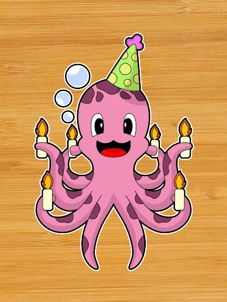 Bougies d’anniversaire Octopus