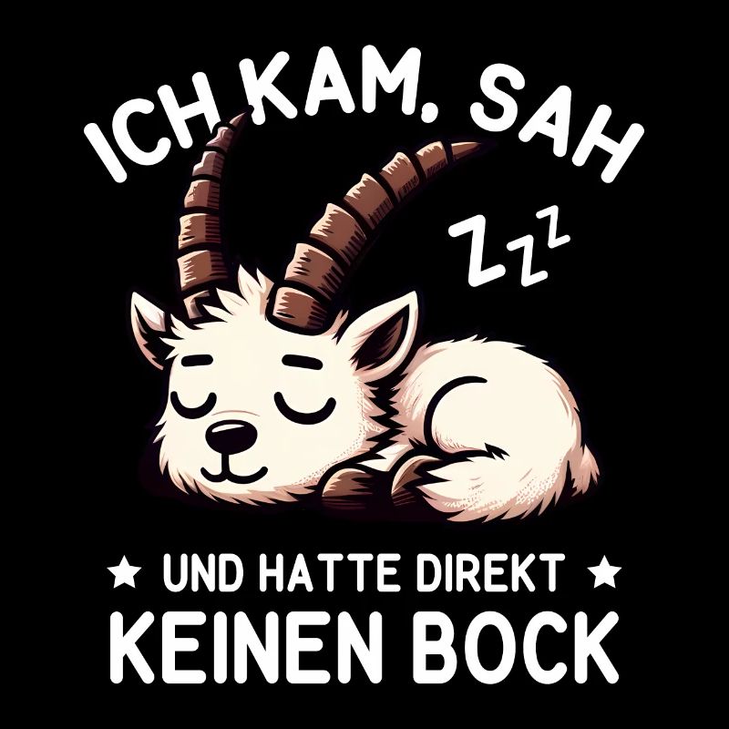 Süßer schlafender Steinbock hat null Bock