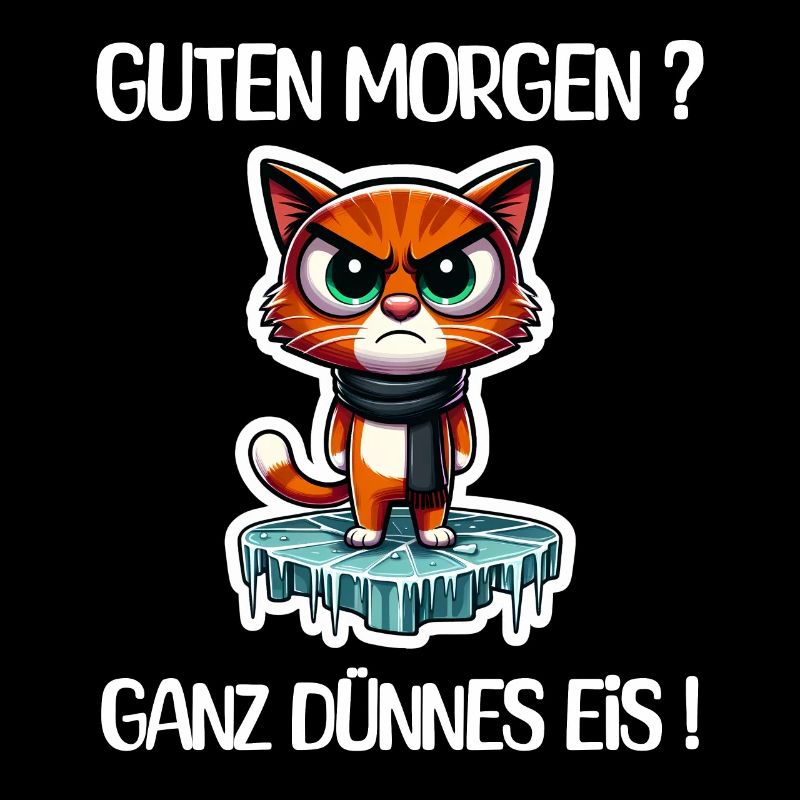Grimmiger Eis-Katzen-Charakter