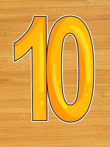 10 - dix - jaune