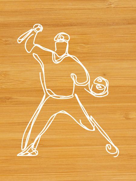 Baseball player sketch