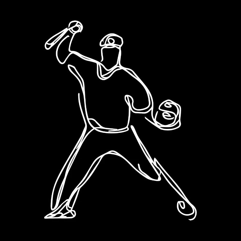 Baseball player sketch