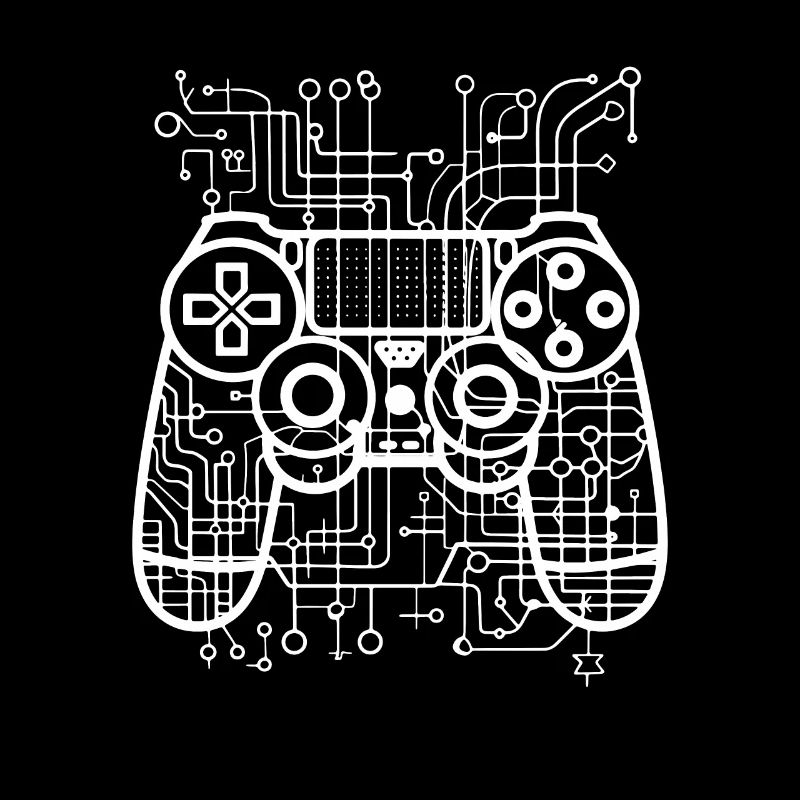 Gaming Controller Zeichnung