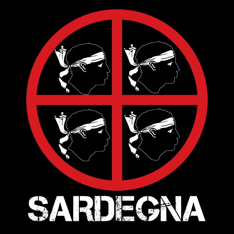 Drapeau de la Sardaigne à têtes mauresques