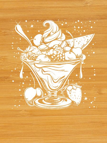 Dessin de coupe glacée