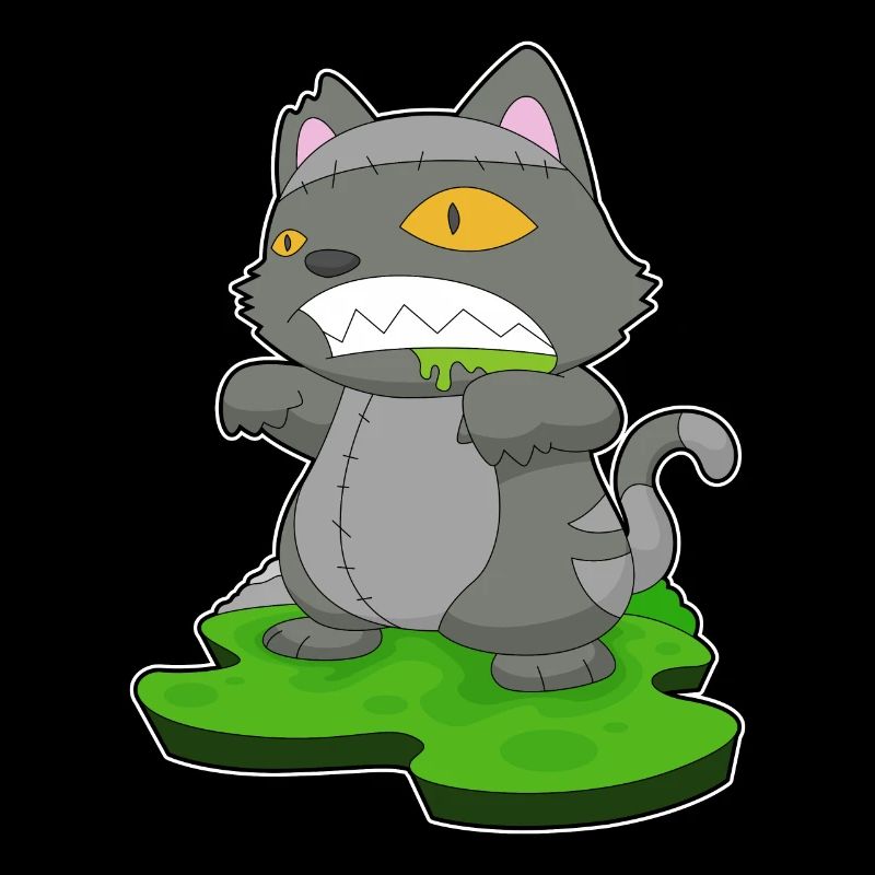 Chat Halloween Zombie